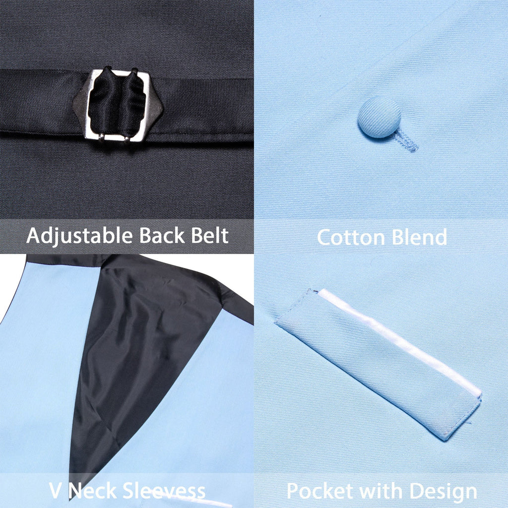 GentCrest Blue Solid Vest - Image 4