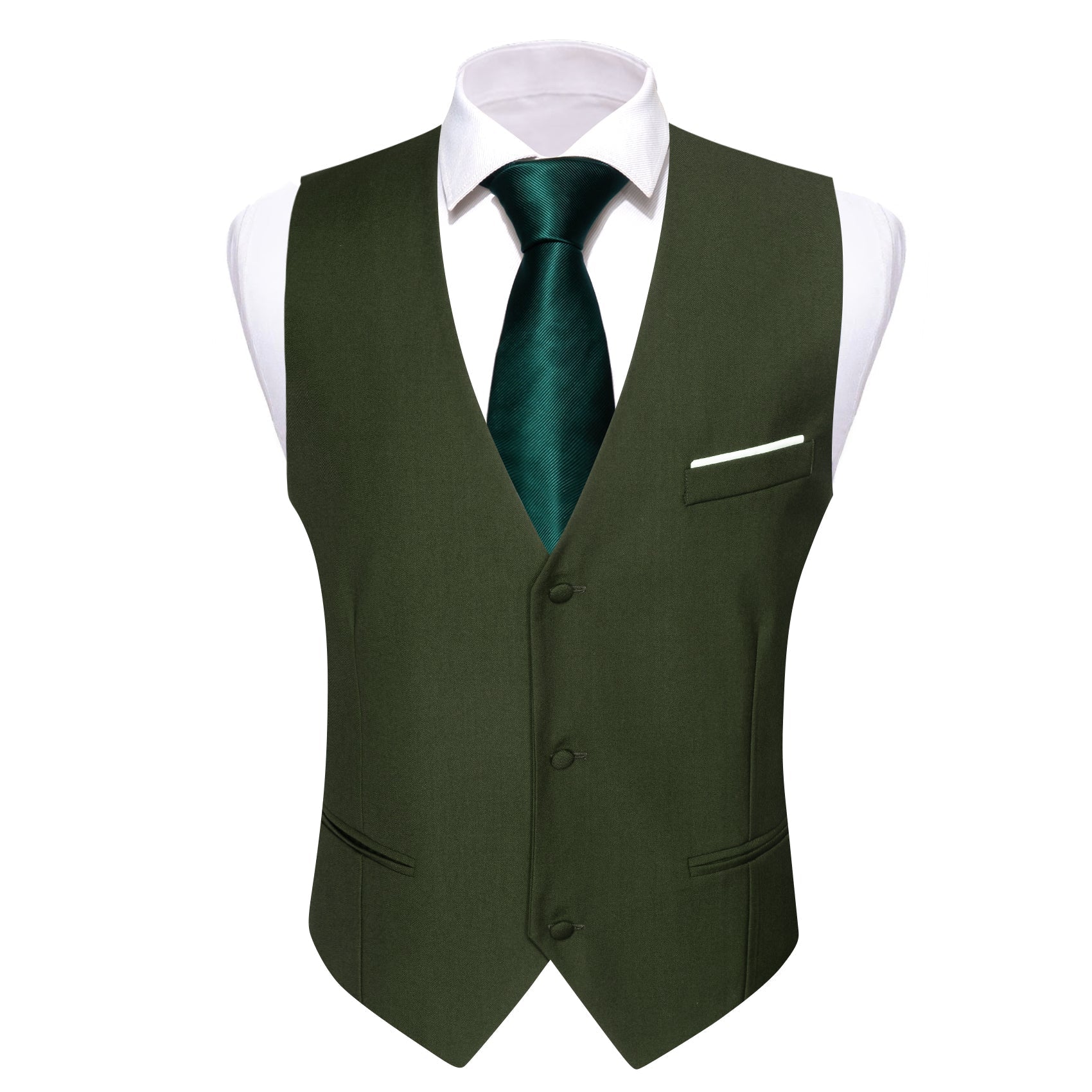 GentCrest Green Solid Vest - Image 4