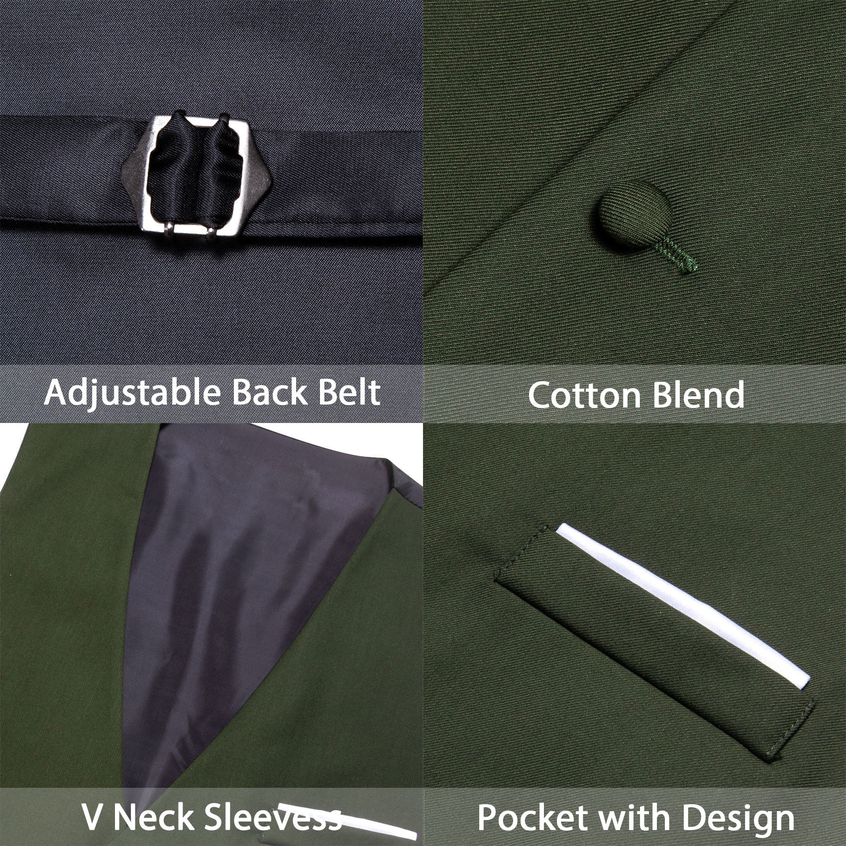 GentCrest Green Solid Vest - Image 6