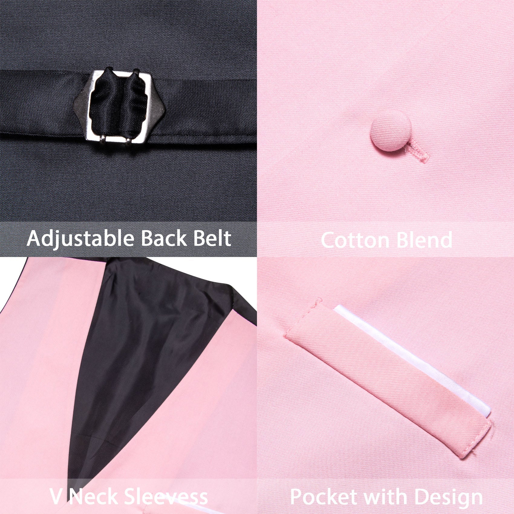 GentCrest Pink Solid Vest - Image 6