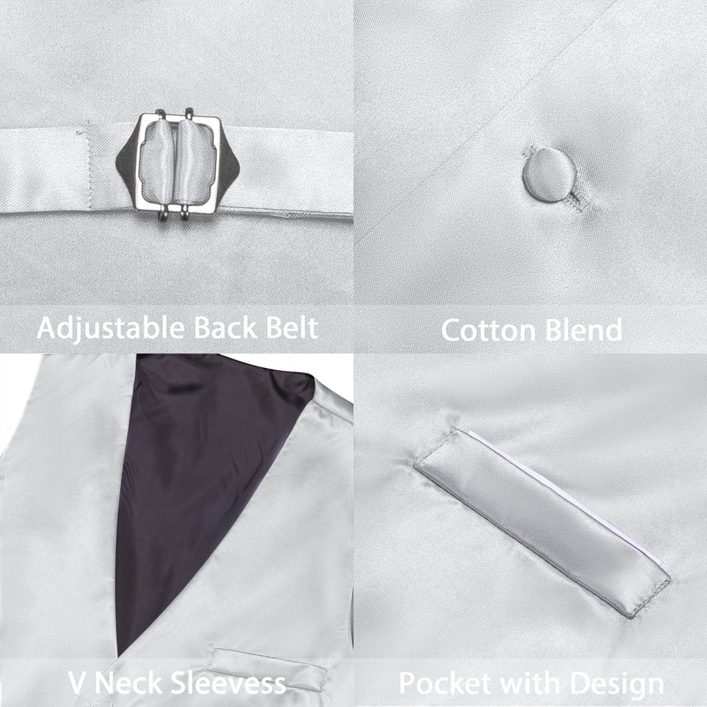 GentCrest Silver Solid Vest - Image 4