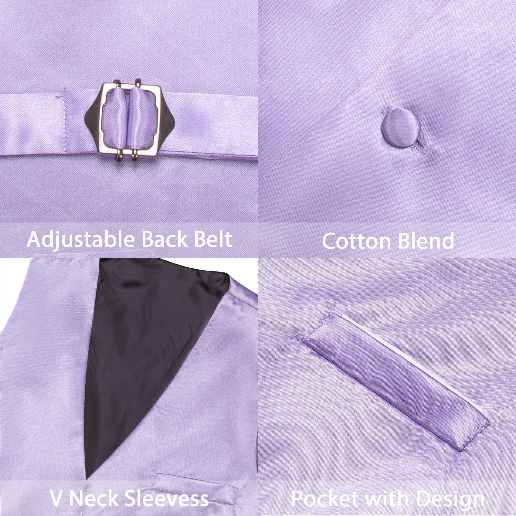 GentCrest Purple Solid Vest - Image 4