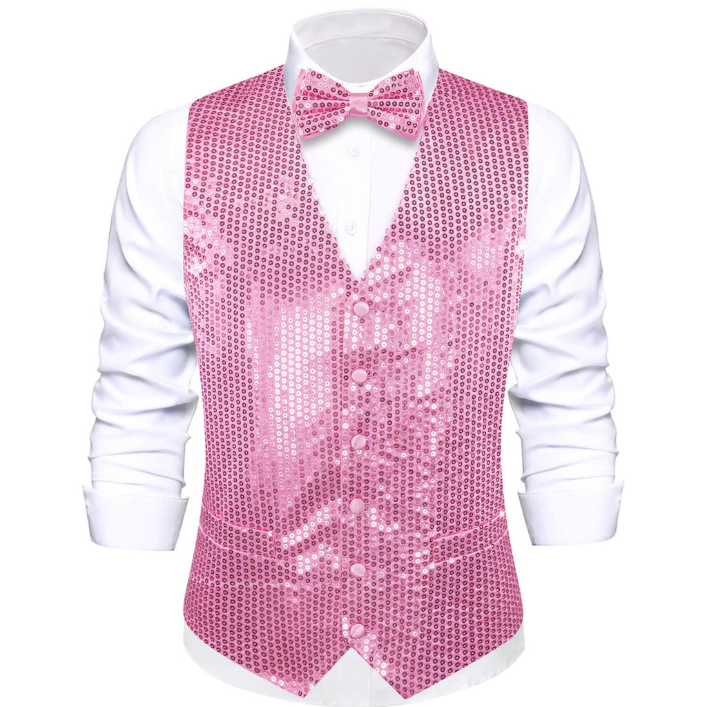 GentCrest Pink Sequin Vest Set - Image 1