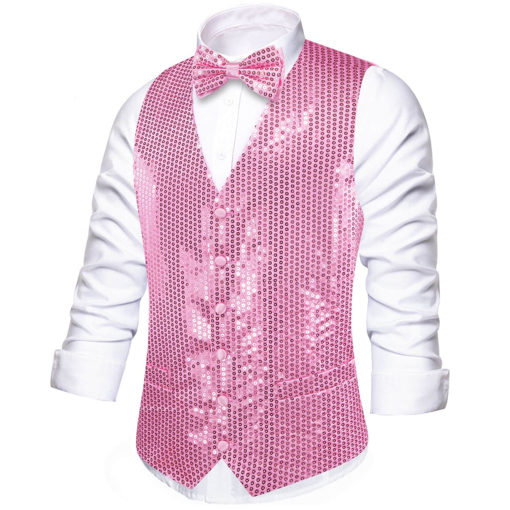 GentCrest Pink Sequin Vest Set - Image 2