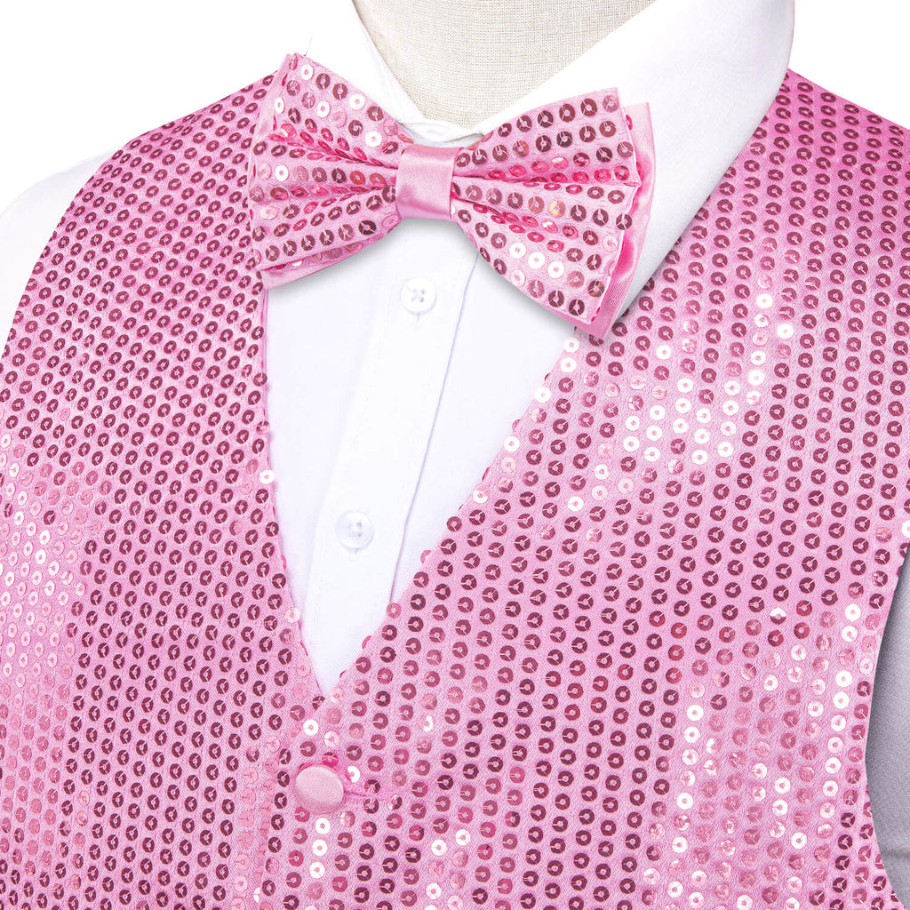 GentCrest Pink Sequin Vest Set - Image 3