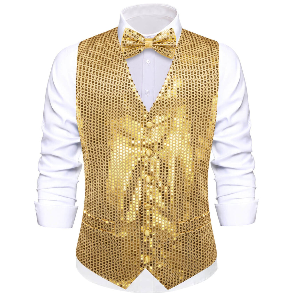 GentCrest Gold Sequin Vest Set - Image 1
