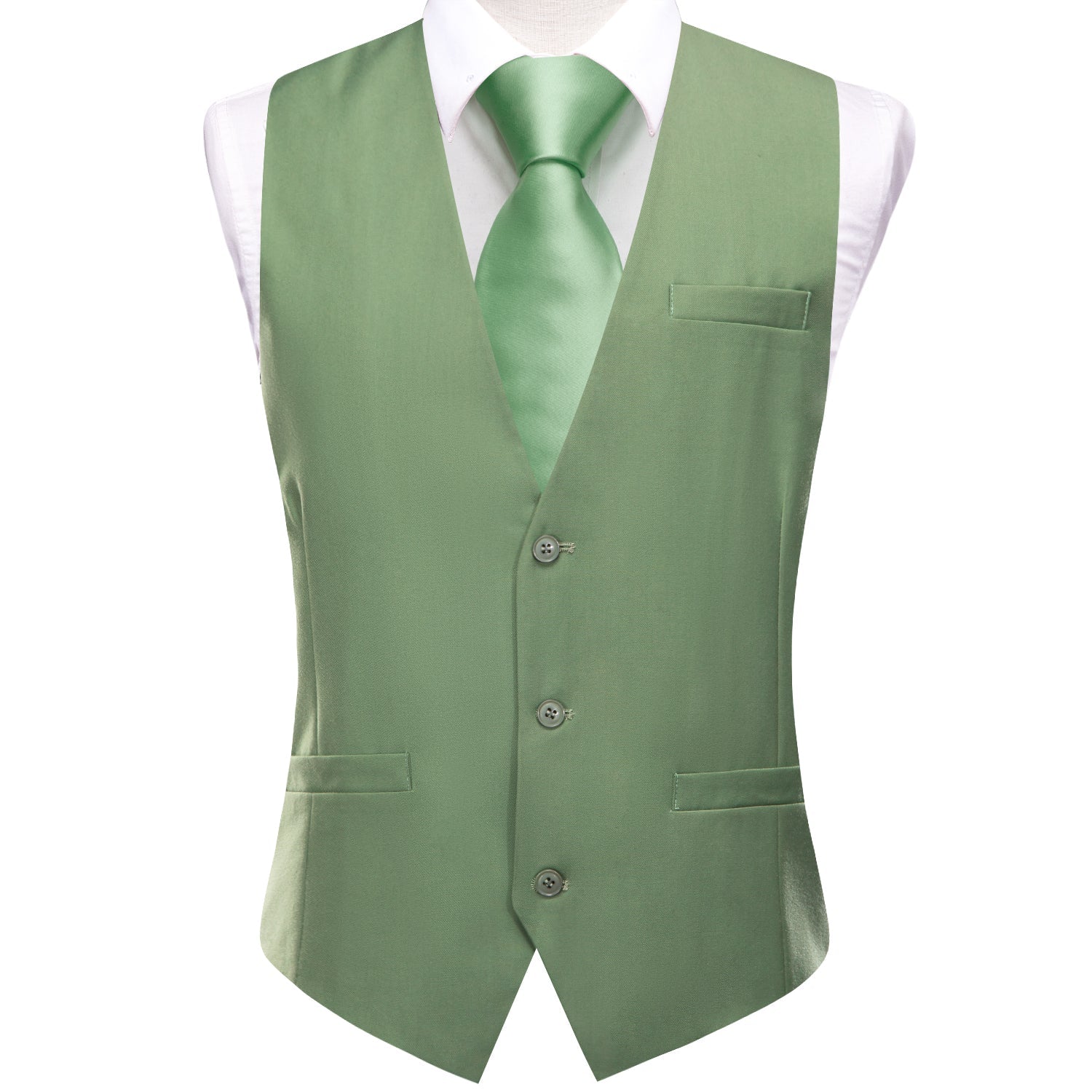 GentCrest Green Solid Vest - Image 1