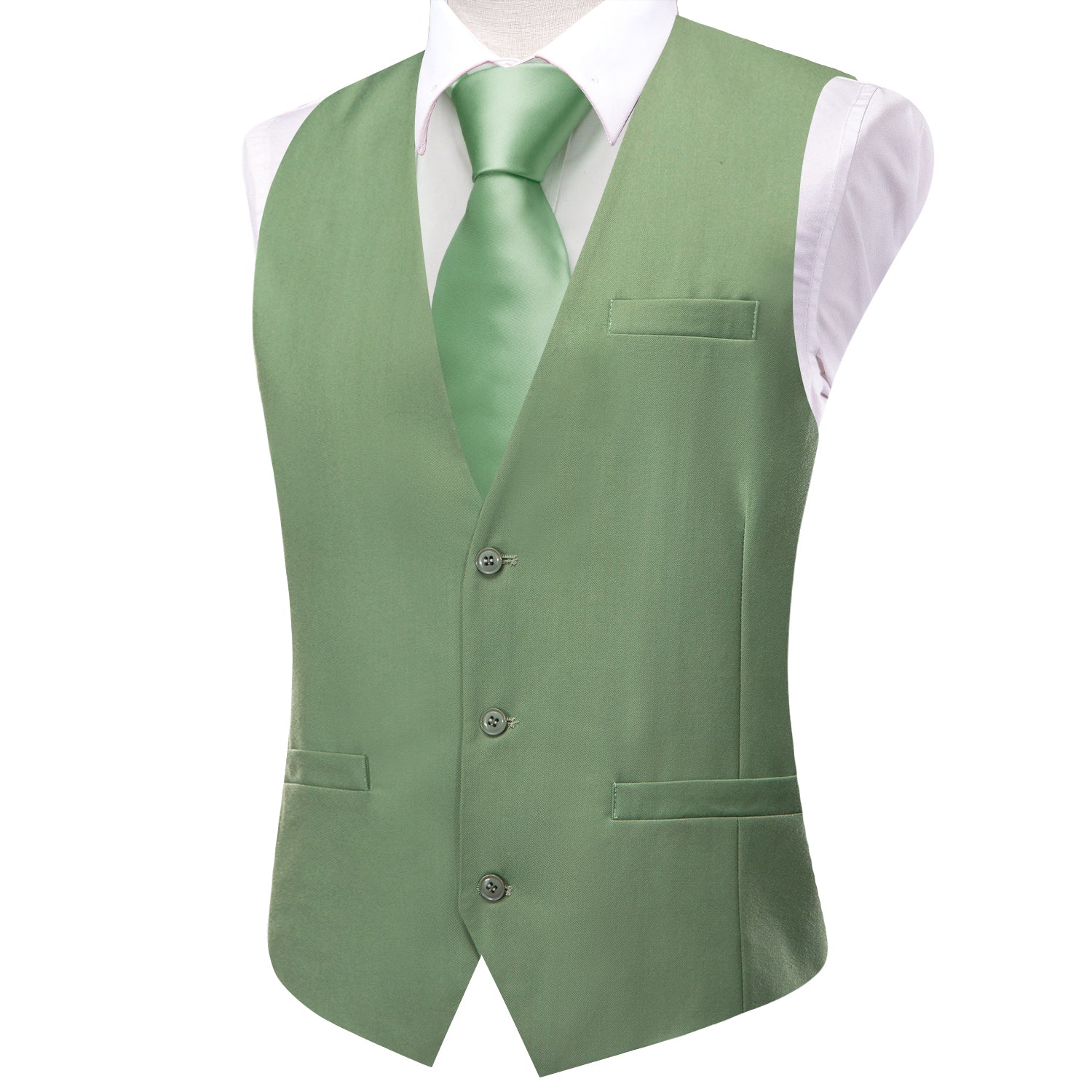GentCrest Green Solid Vest - Image 2