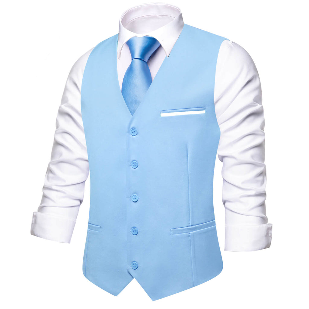 GentCrest Blue Solid Vest - Image 2