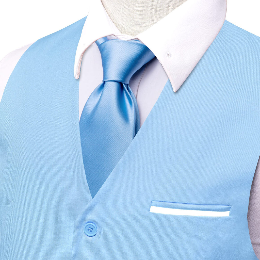 GentCrest Blue Solid Vest - Image 3