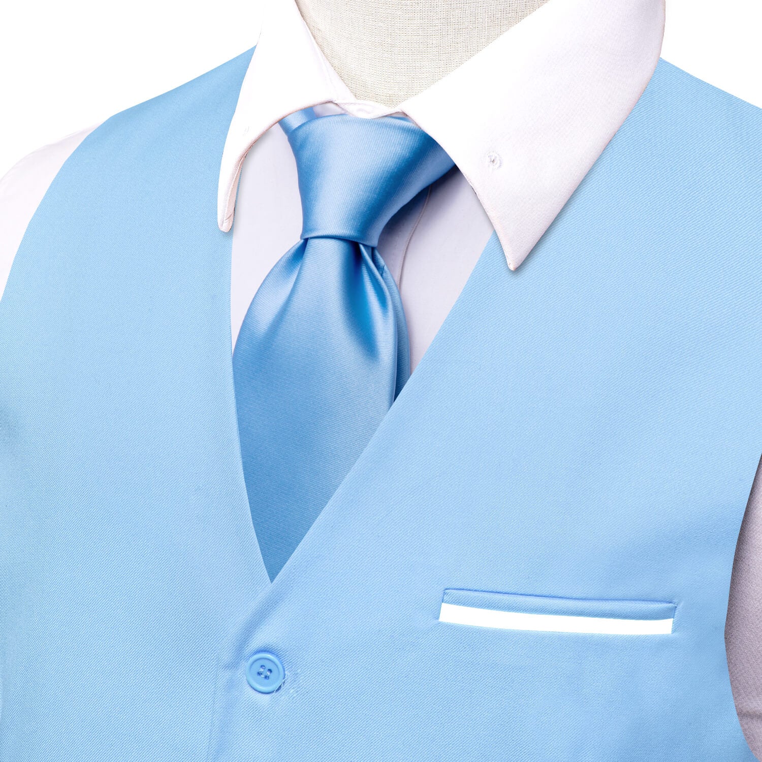 GentCrest Blue Solid Vest - Image 3