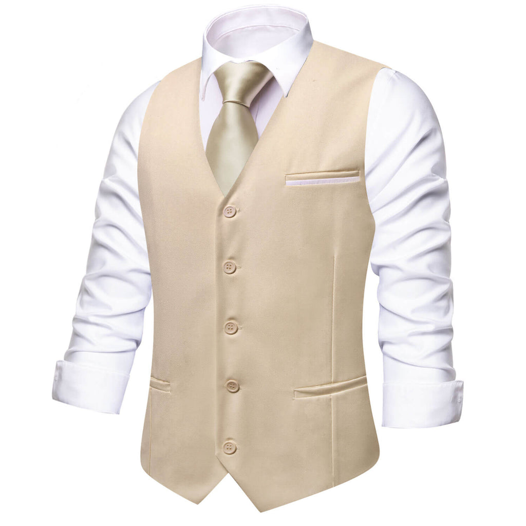 GentCrest Champagne Solid Vest - Image 2