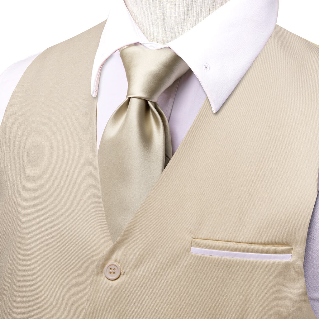 GentCrest Champagne Solid Vest - Image 3