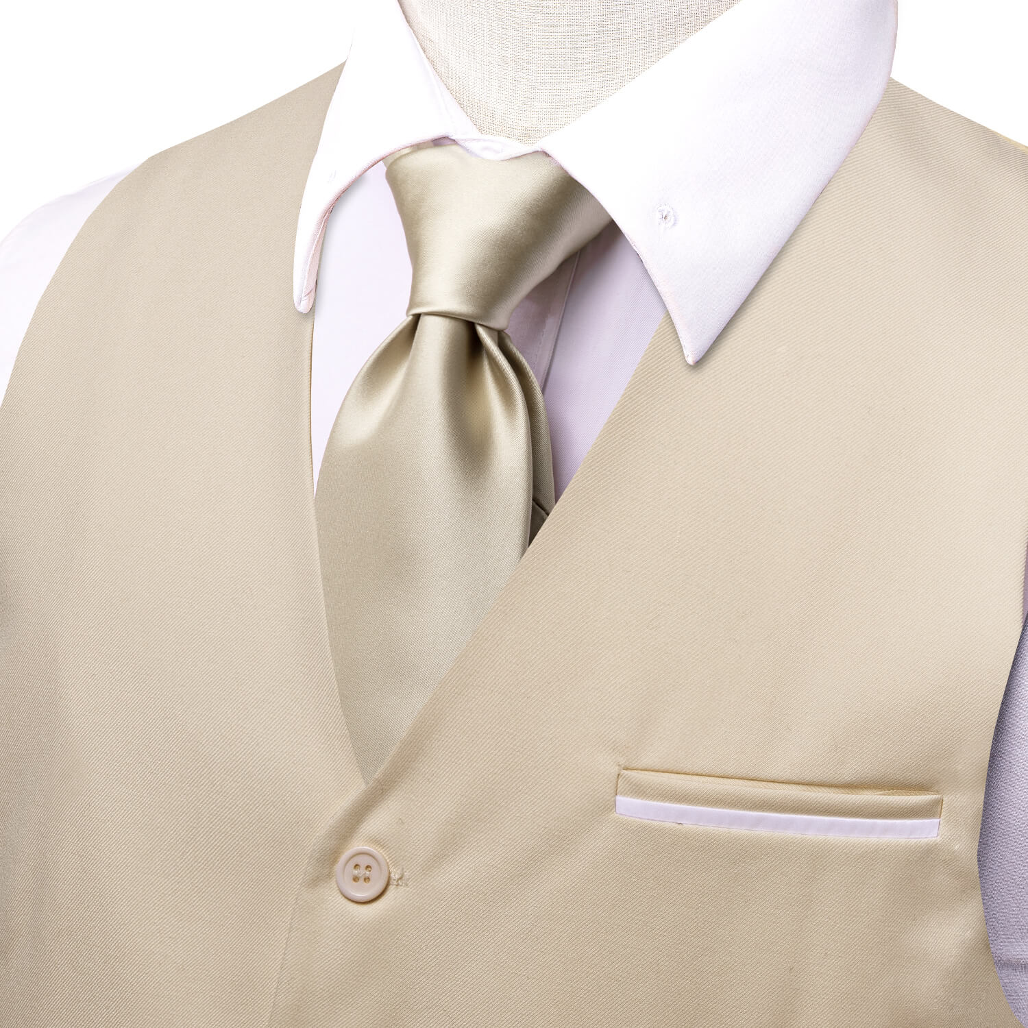 GentCrest Champagne Solid Vest - Image 3