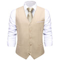 GentCrest Champagne Solid Vest - Image 1
