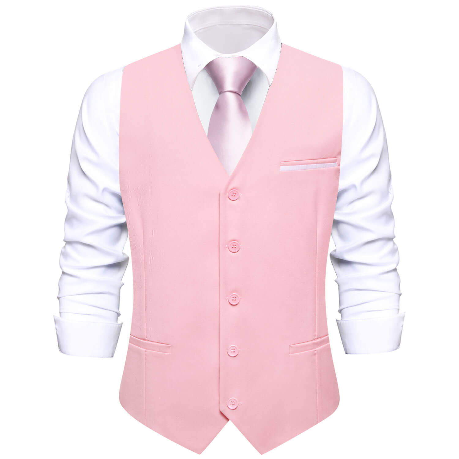 GentCrest Pink Solid Vest - Image 1
