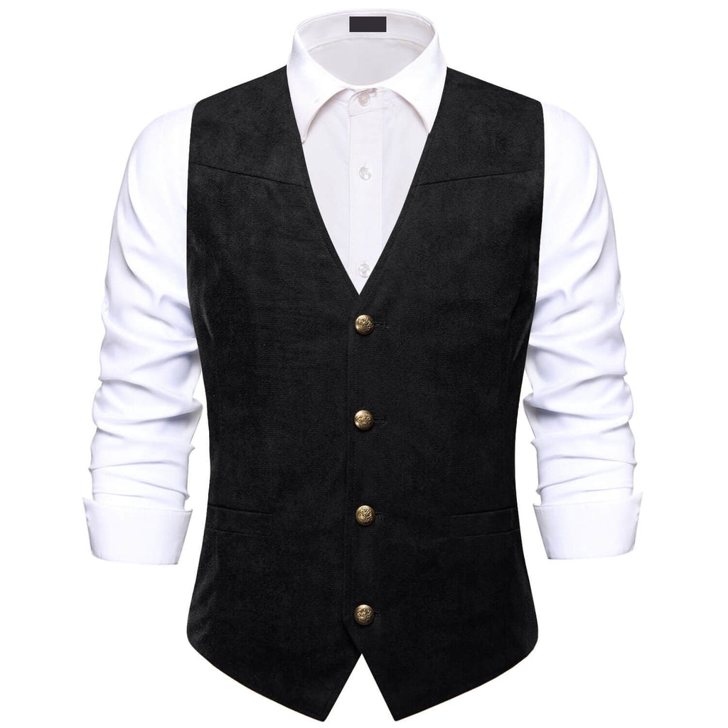 GentCrest Black Solid Vest Set - Image 1