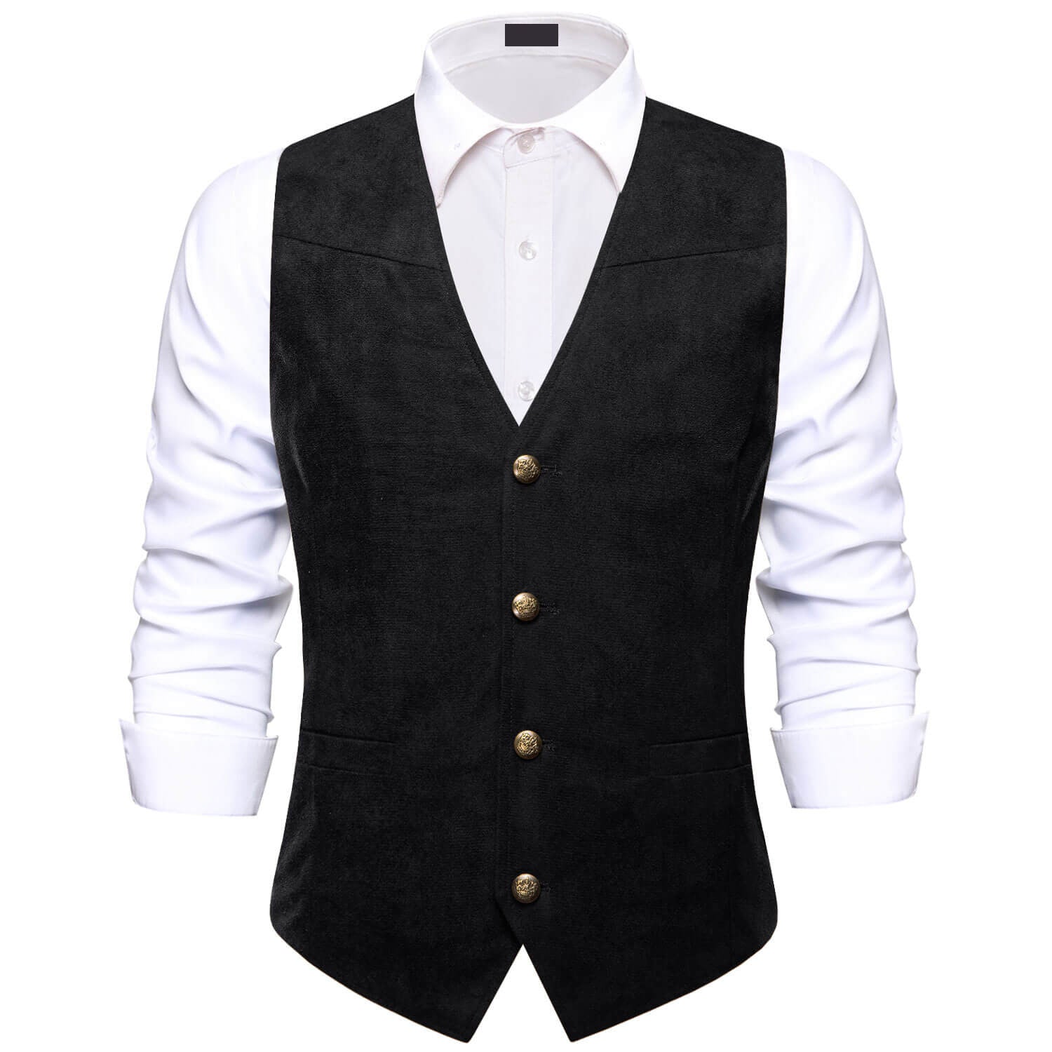 GentCrest Black Solid Vest Set - Image 1