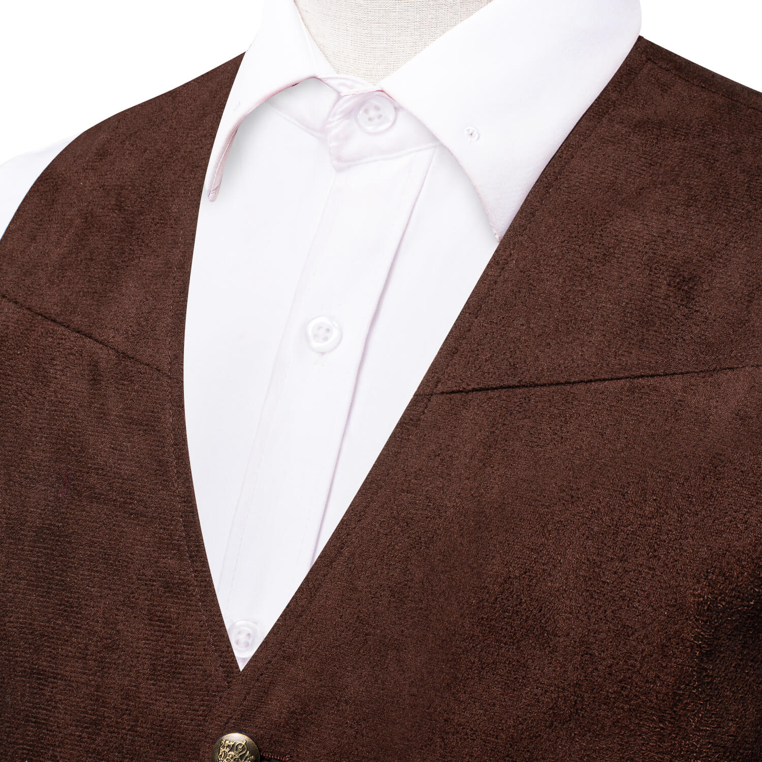 GentCrest Brown Solid Vest Set - Image 3