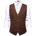 GentCrest Brown Solid Vest Set - Image 1