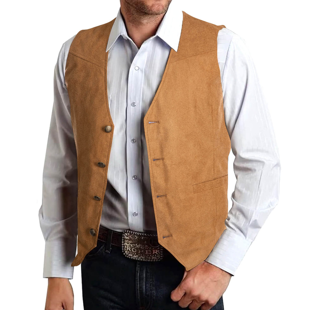 GentCrest Brown Solid Vest Set - Image 2