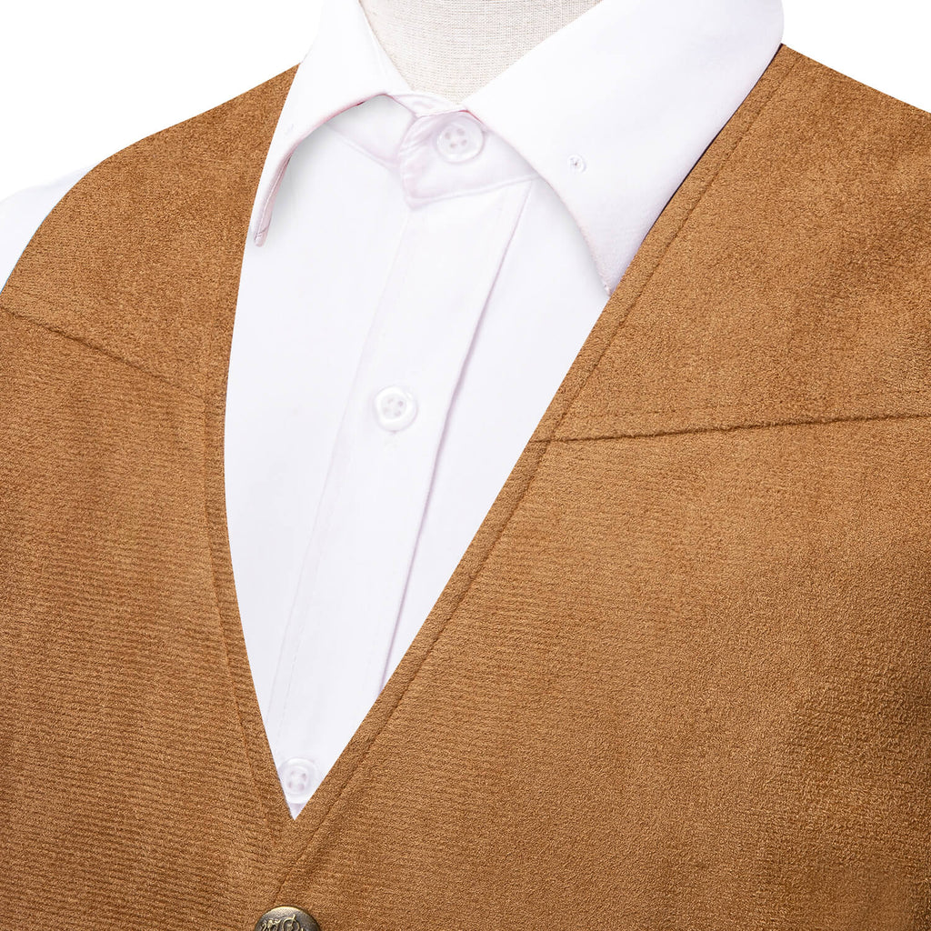 GentCrest Brown Solid Vest Set - Image 3
