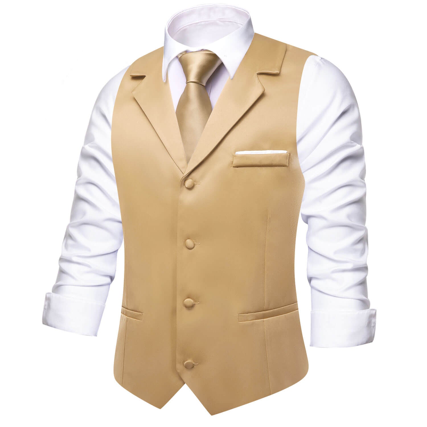 GentCrest Brown Solid Vest Set - Image 2
