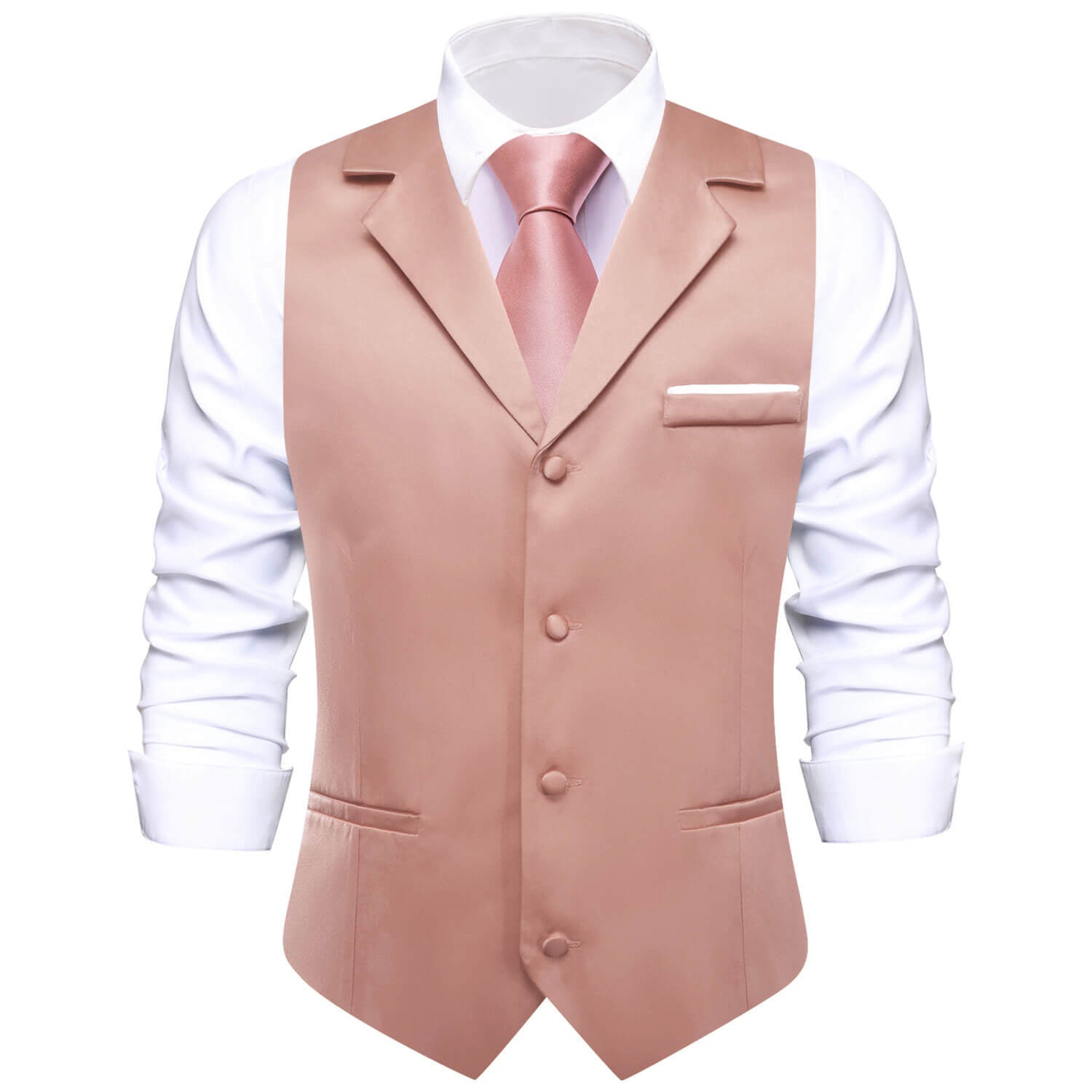 GentCrest Pink Solid Vest Set - Image 1