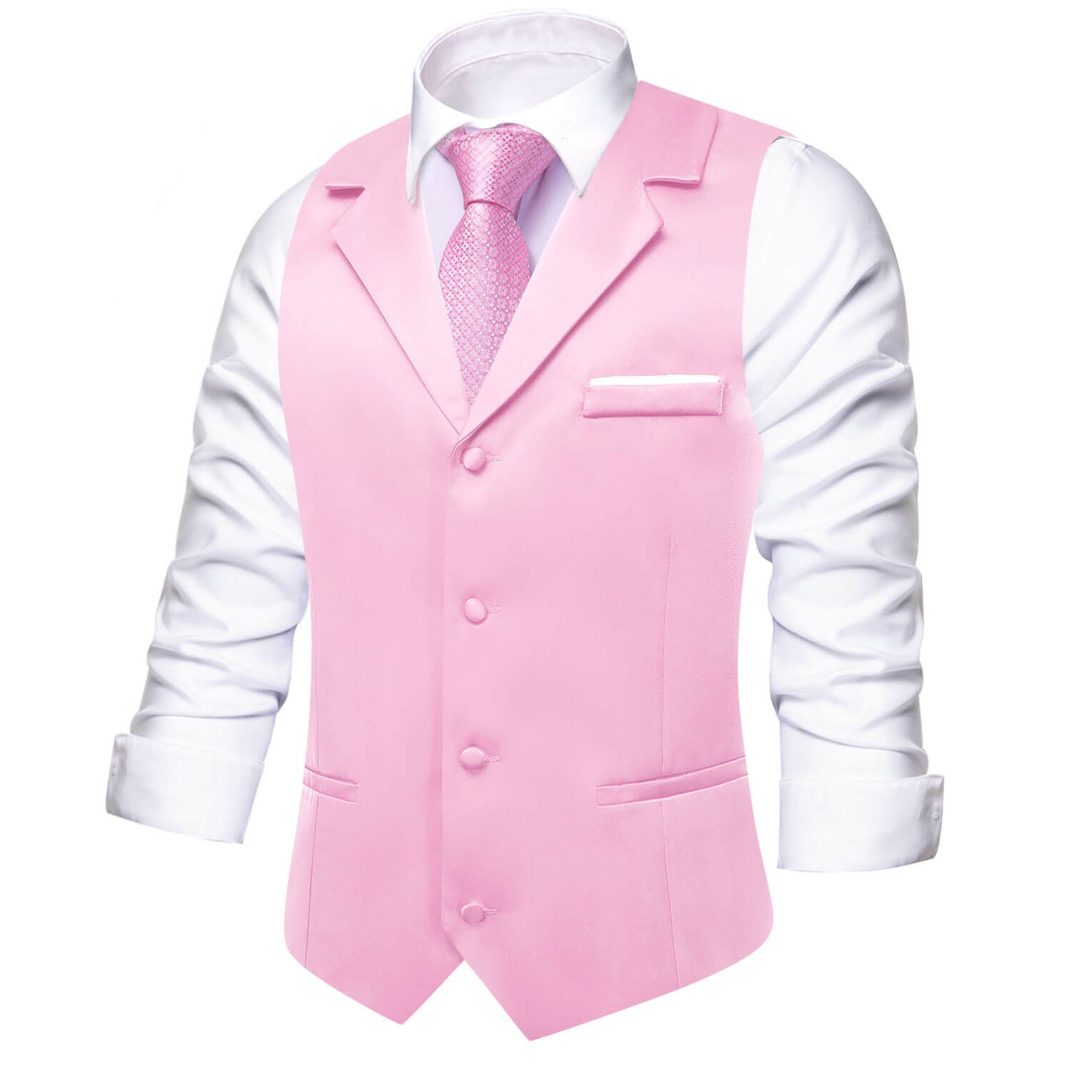 GentCrest Pink Solid Vest Set - Image 2