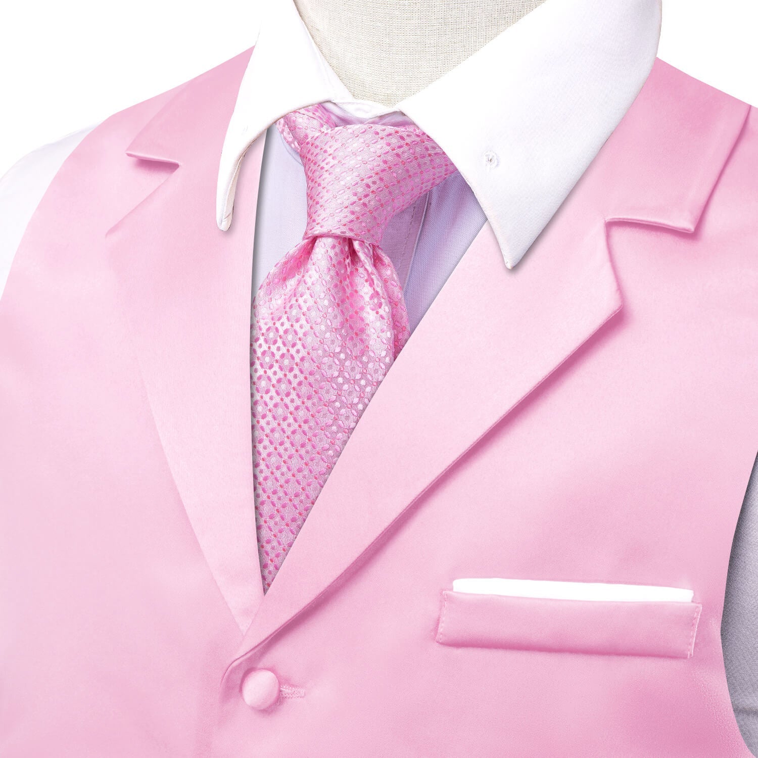 GentCrest Pink Solid Vest Set - Image 3