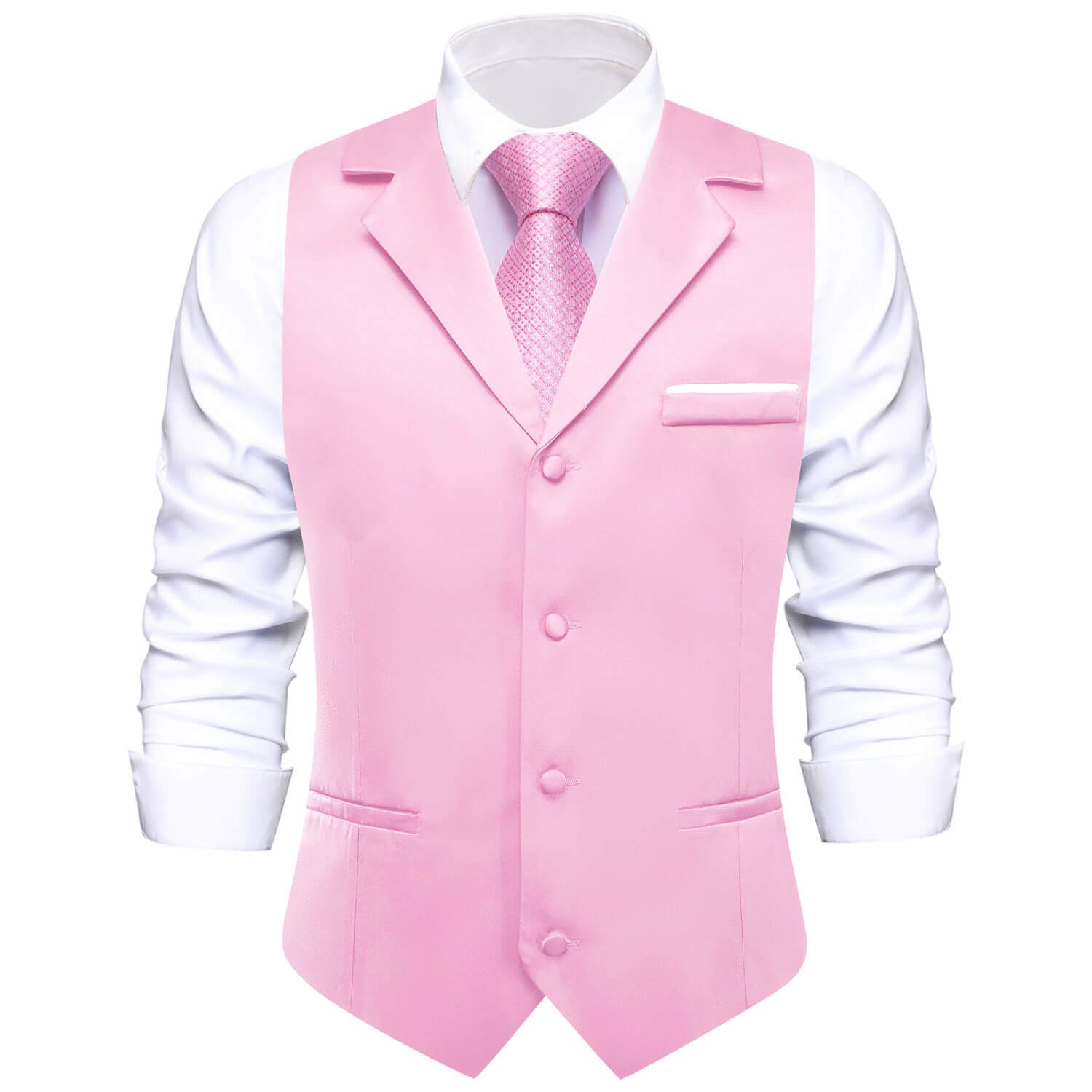 GentCrest Pink Solid Vest Set - Image 1