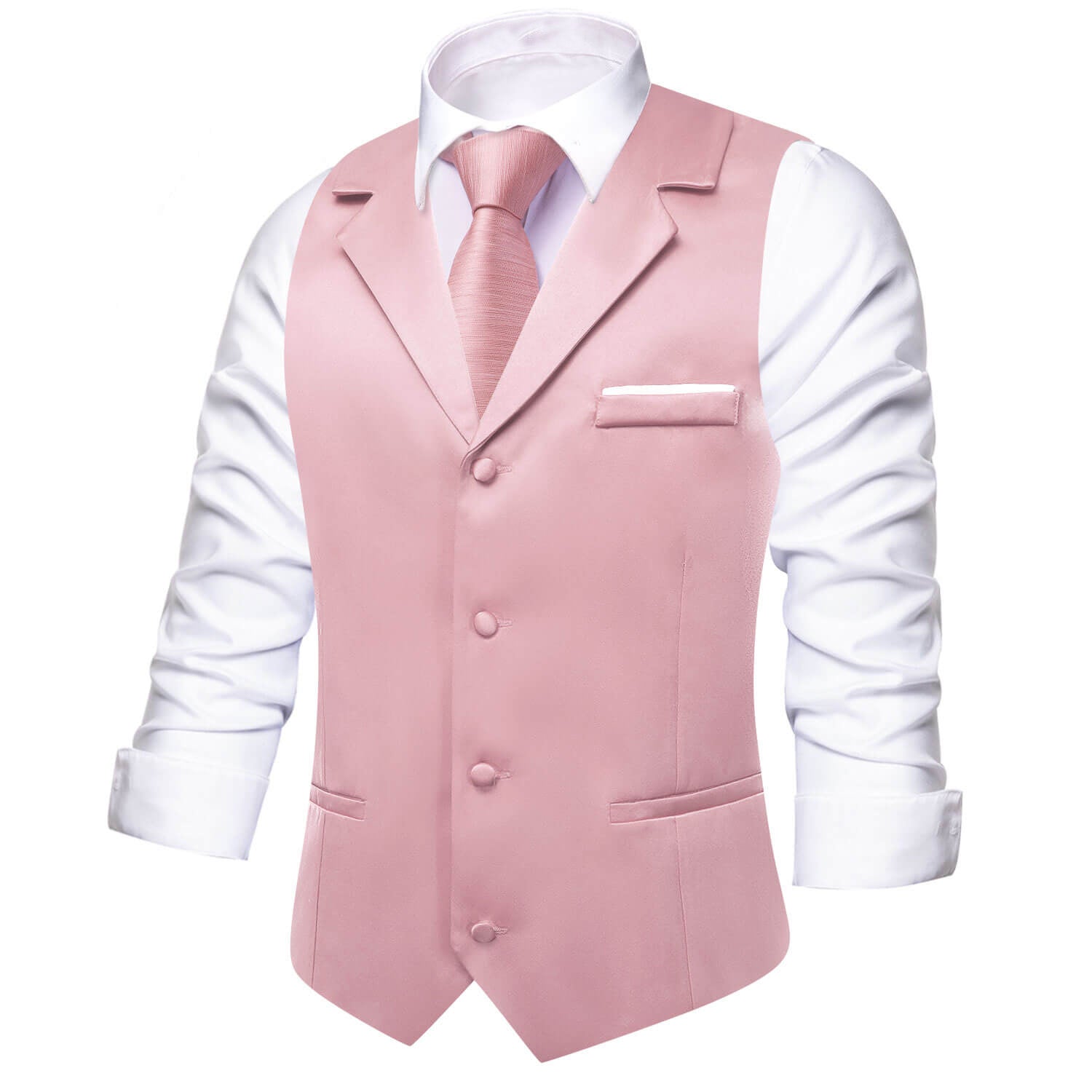 GentCrest Pink Solid Vest Set - Image 2