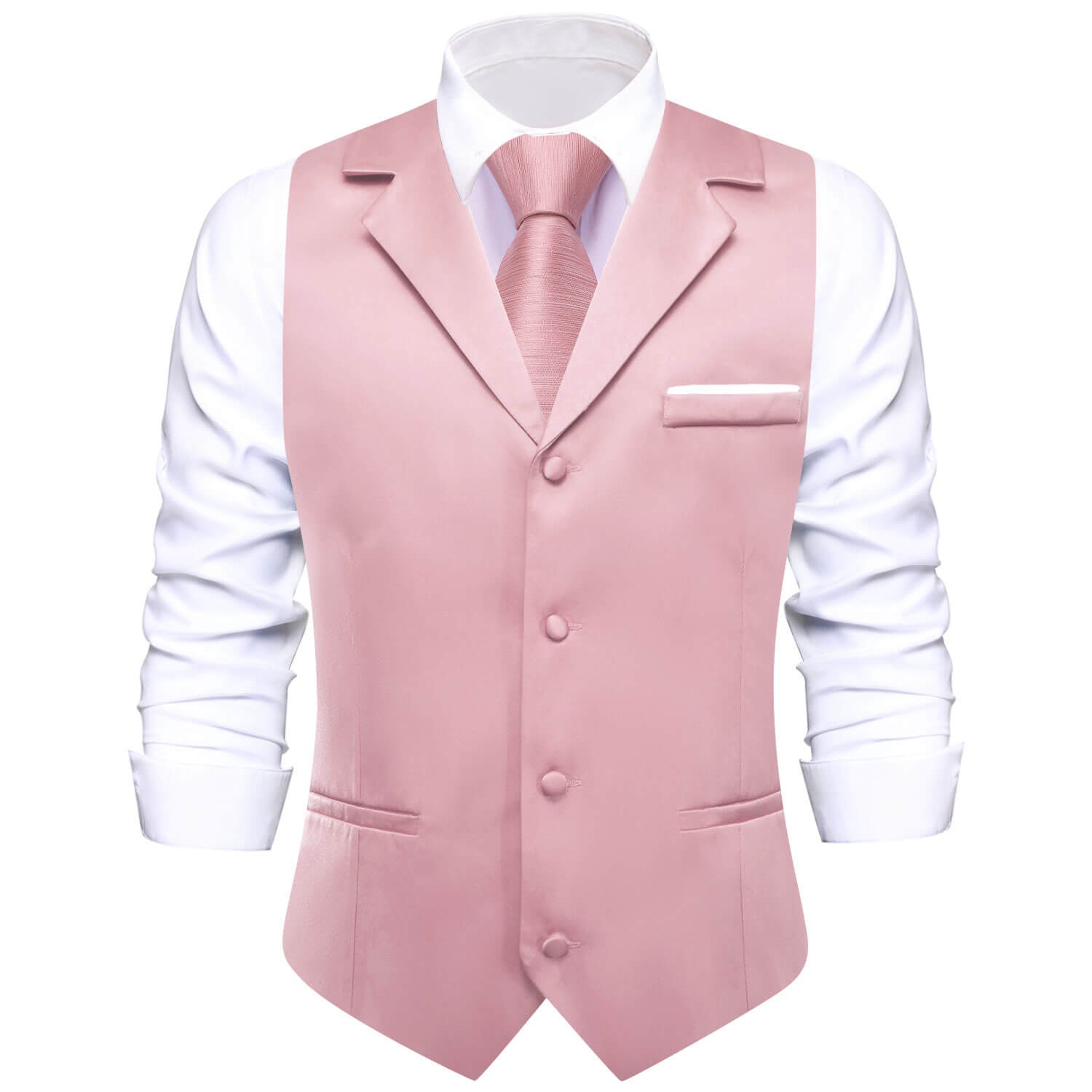 GentCrest Pink Solid Vest Set - Image 1