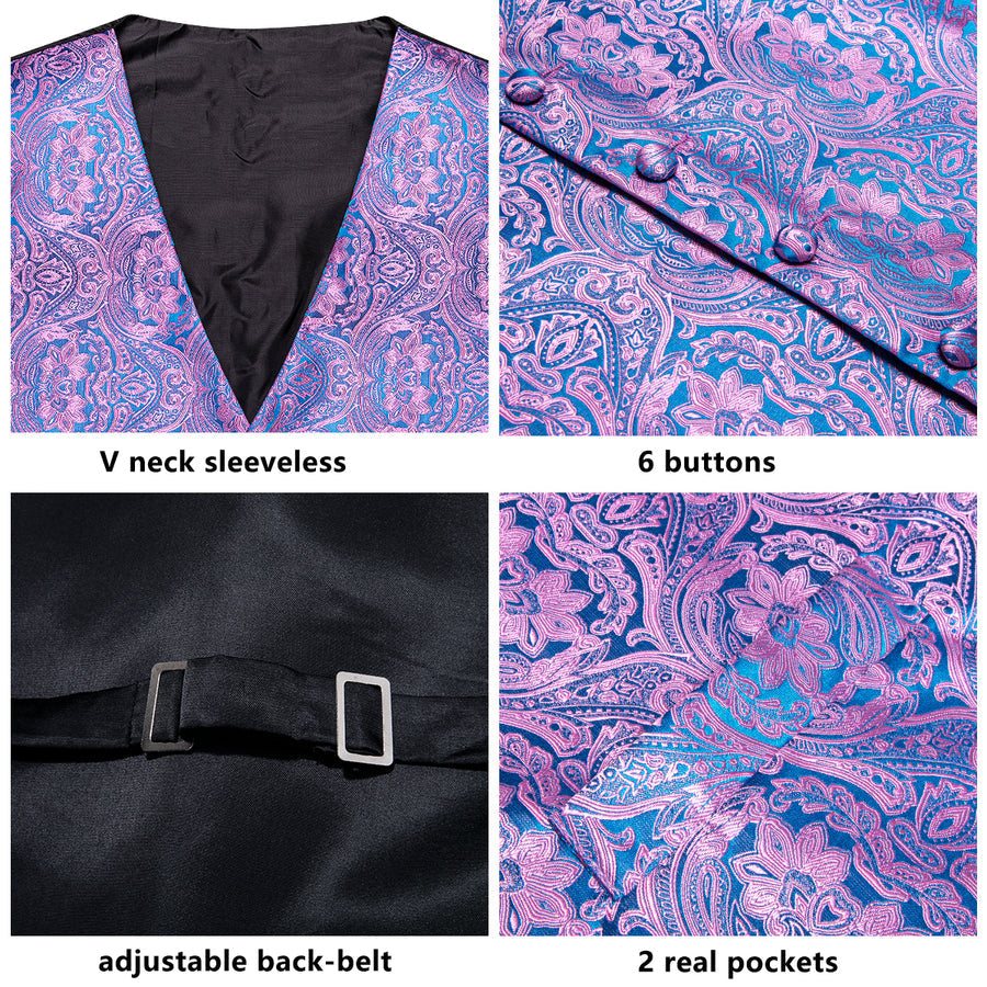 GentCrest Blue Paisley Vest Set - Image 3