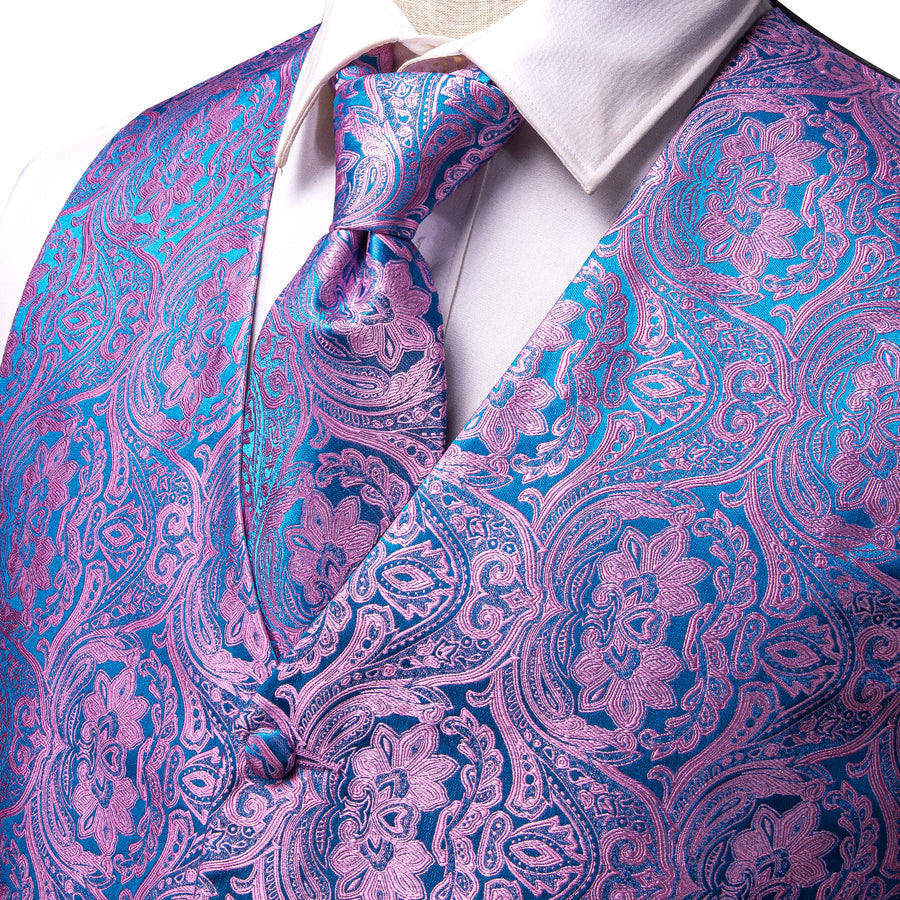 GentCrest Blue Paisley Vest Set - Image 2