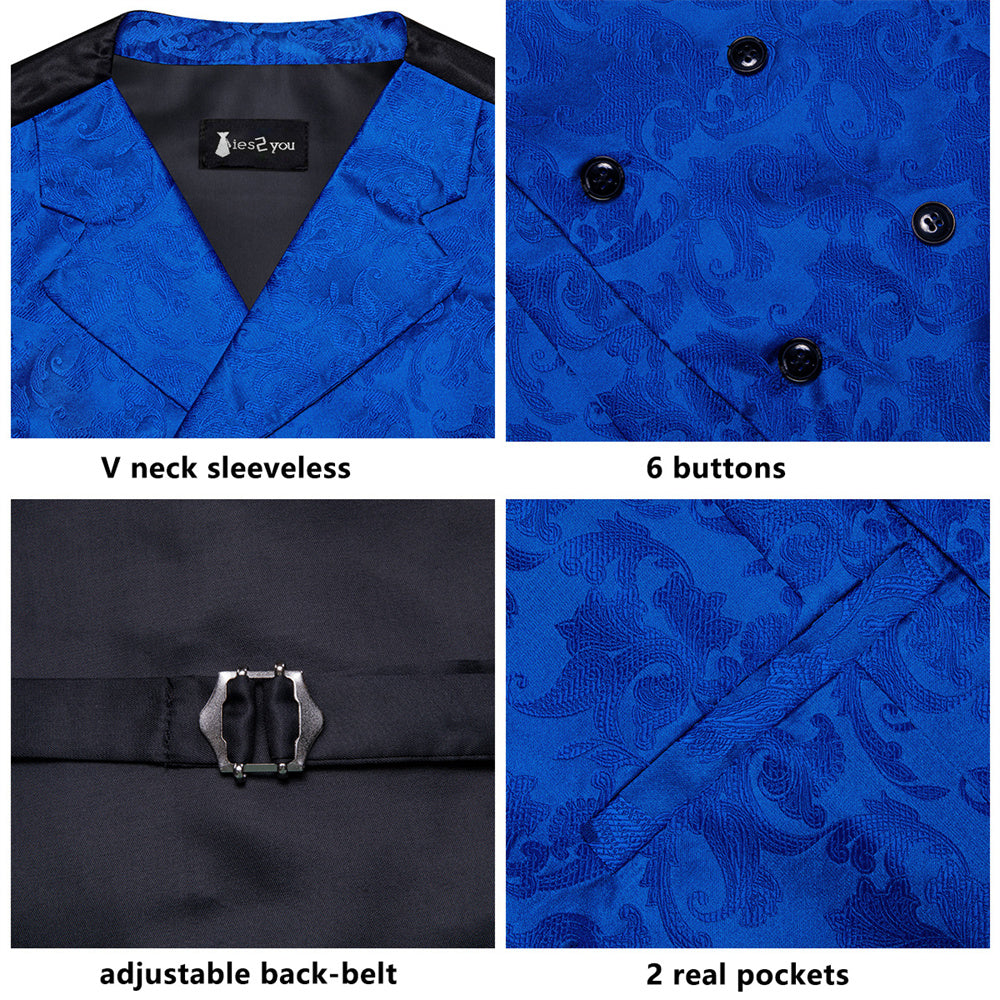 GentCrest Blue Paisley Vest Set - Image 4