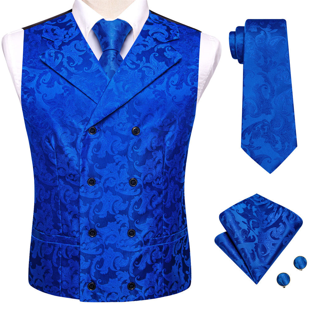GentCrest Blue Paisley Vest Set - Image 2