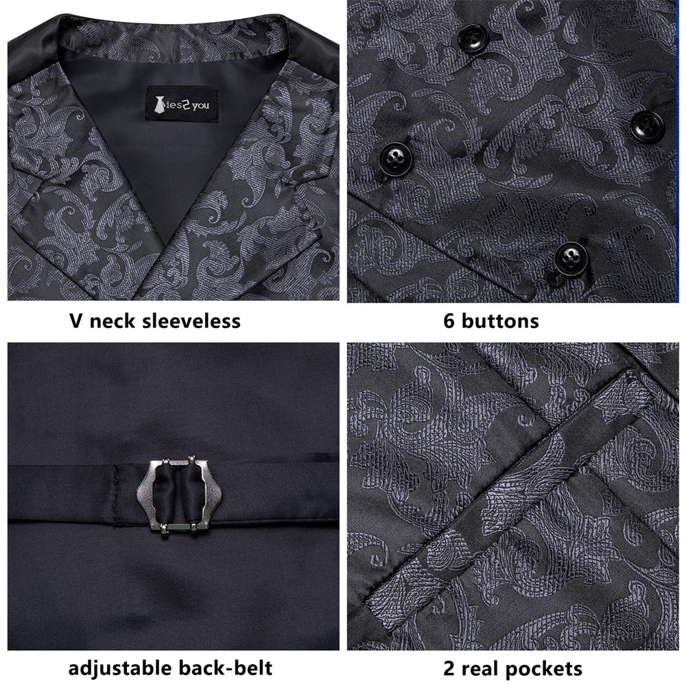GentCrest Black Paisley Vest Set - Image 3