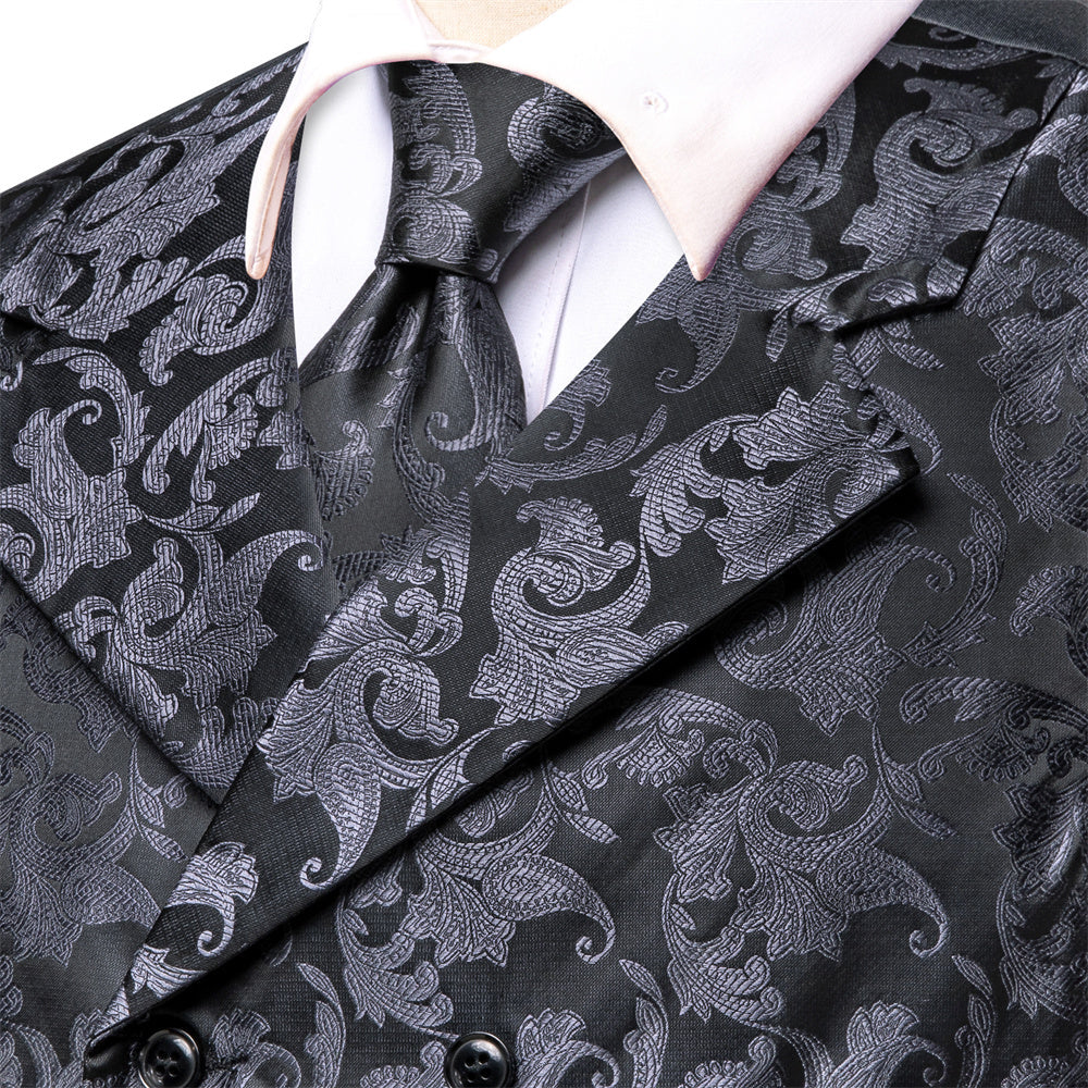 GentCrest Black Paisley Vest Set - Image 4