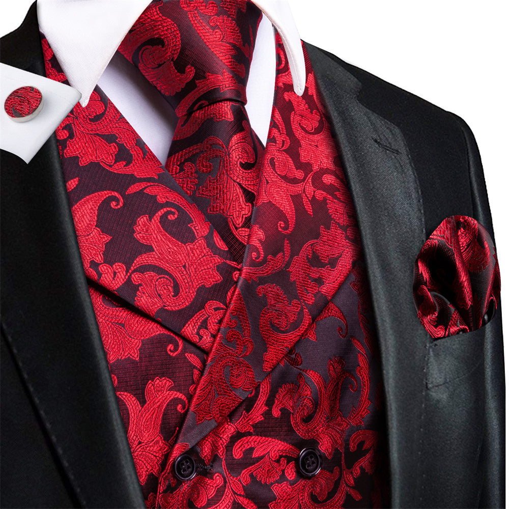 GentCrest Black Paisley Vest Set - Image 1