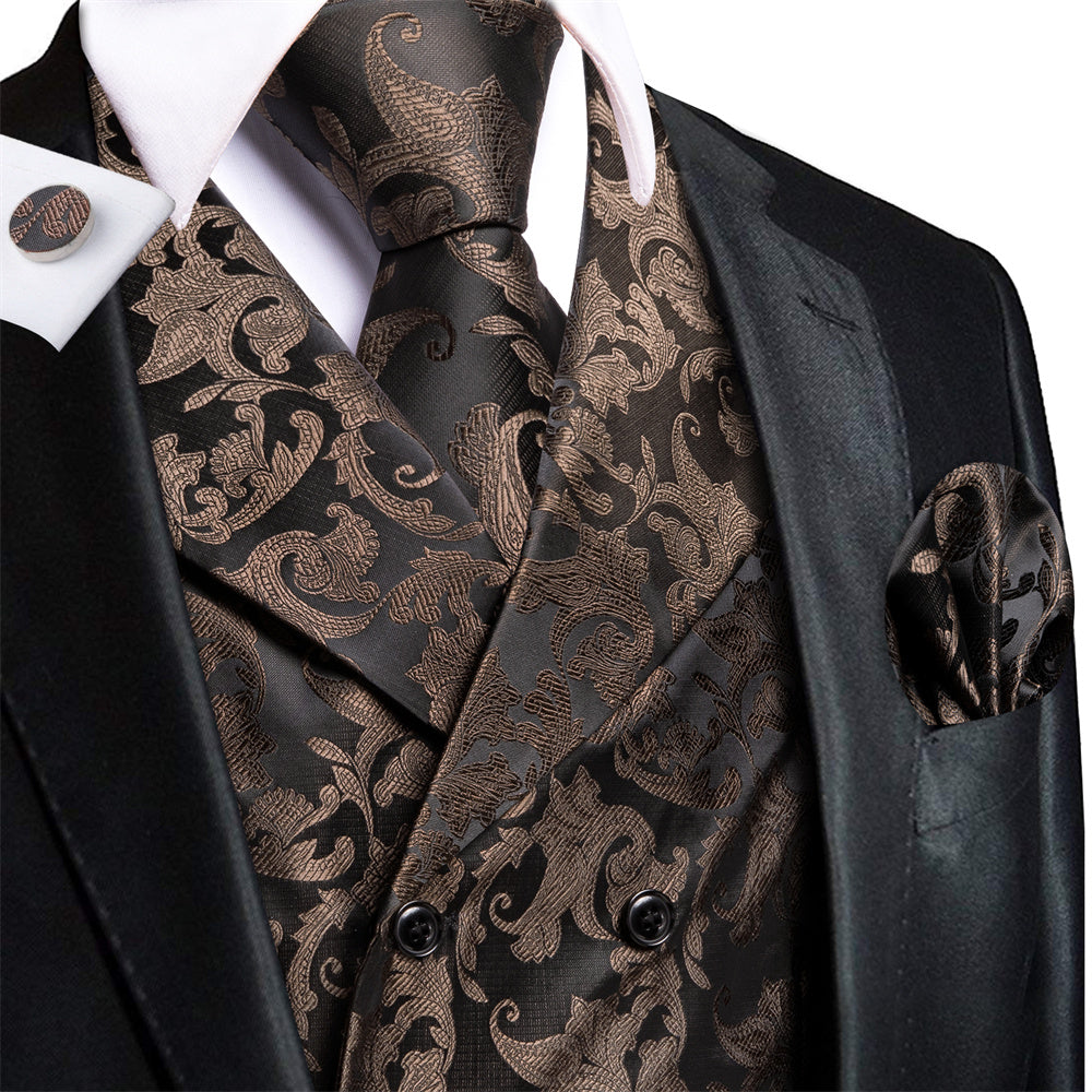 GentCrest Black Paisley Vest Set - Image 3