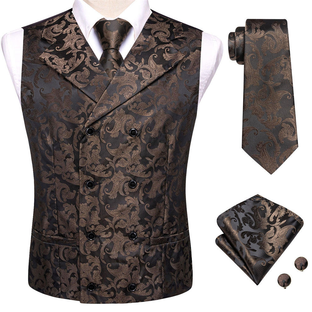 GentCrest Black Paisley Vest Set - Image 1