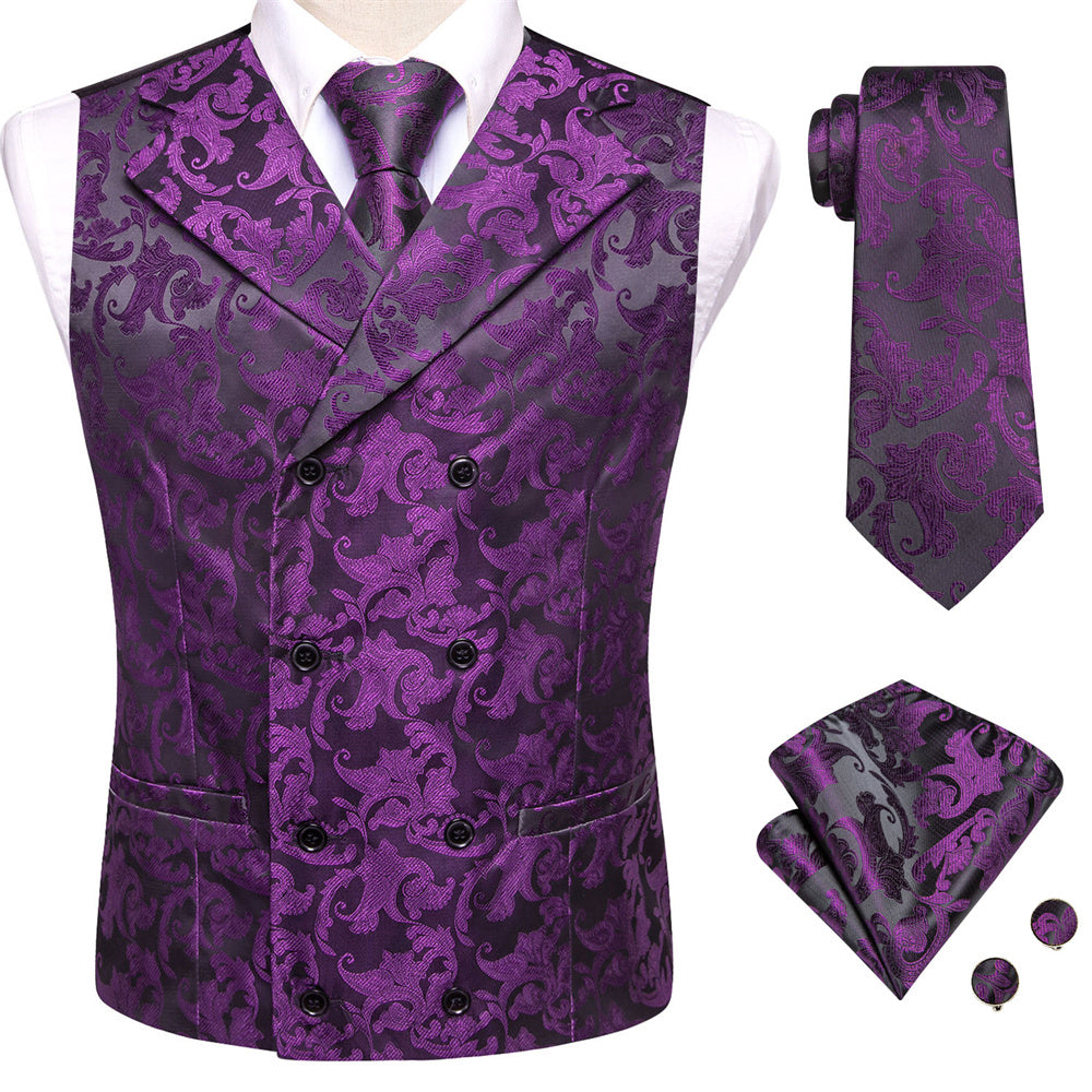 GentCrest Black Paisley Vest Set - Image 1