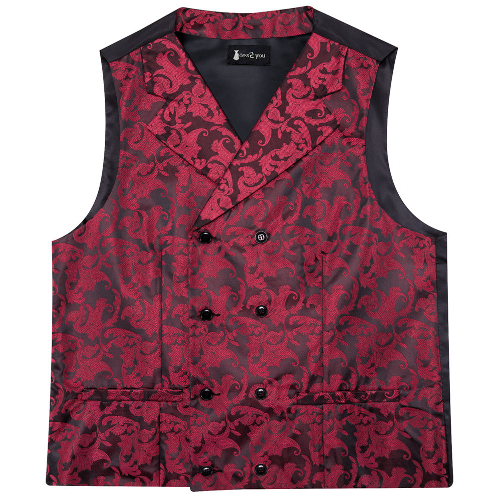 GentCrest Black Floral Vest Set - Image 5