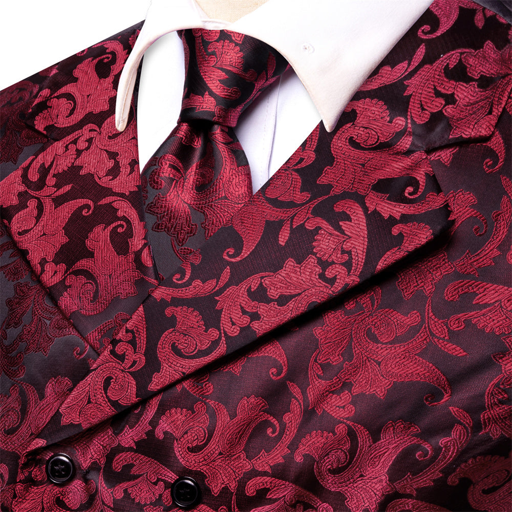 GentCrest Black Floral Vest Set - Image 4