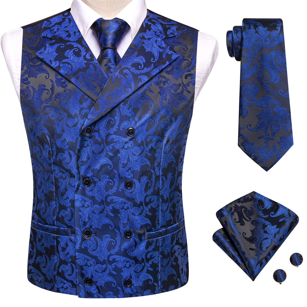 GentCrest Black Paisley Vest Set - Image 1