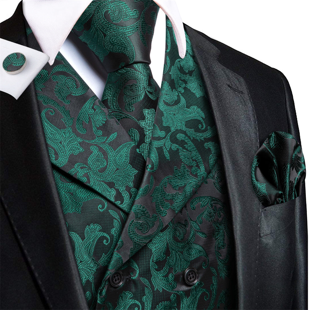 GentCrest Black Paisley Vest Set - Image 1