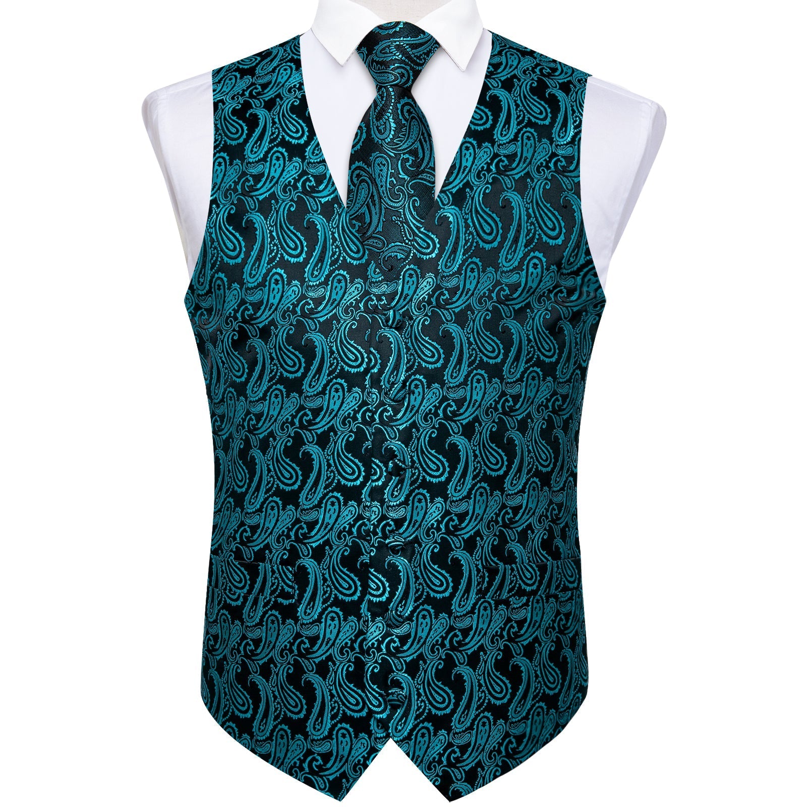 GentCrest Black Paisley Vest Set - Image 4