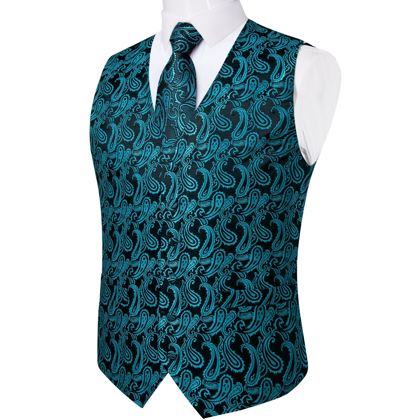 GentCrest Black Paisley Vest Set - Image 5