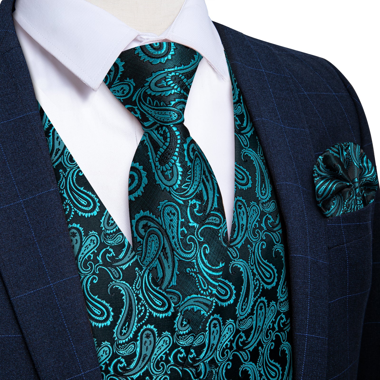 GentCrest Black Paisley Vest Set - Image 1